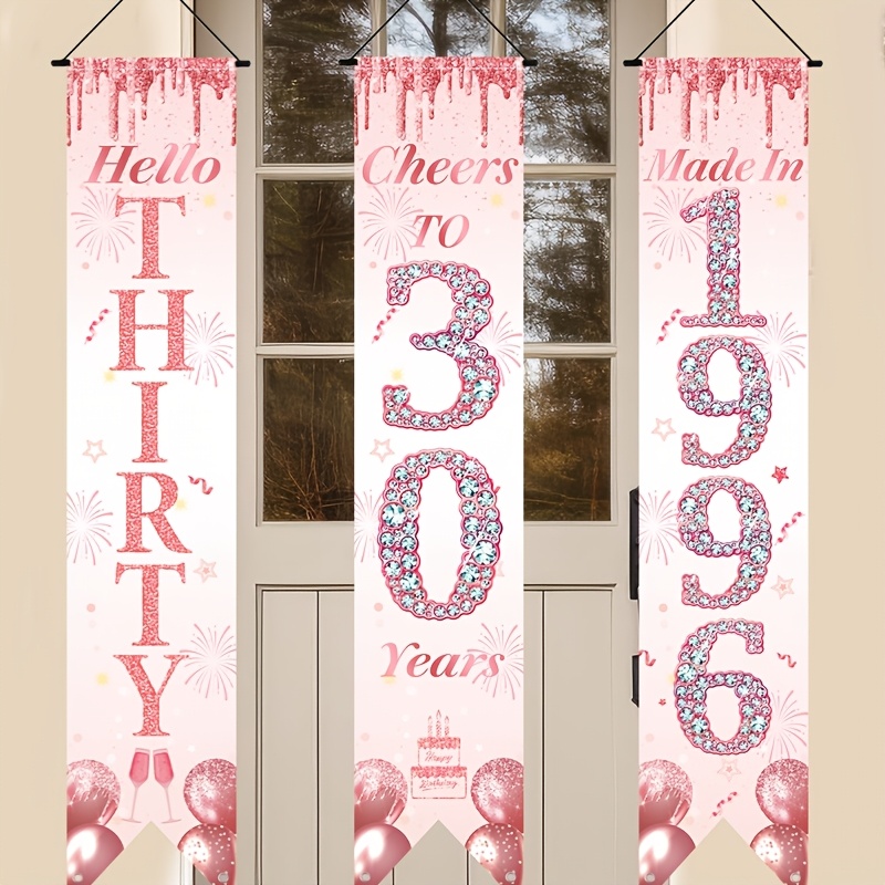 Party Banner Gold - Набор из 3 плоских баннеров для